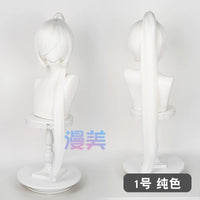 漫美万用虎口夹90cm单马尾古风cos20色可选毛娘造型练手角色假发
