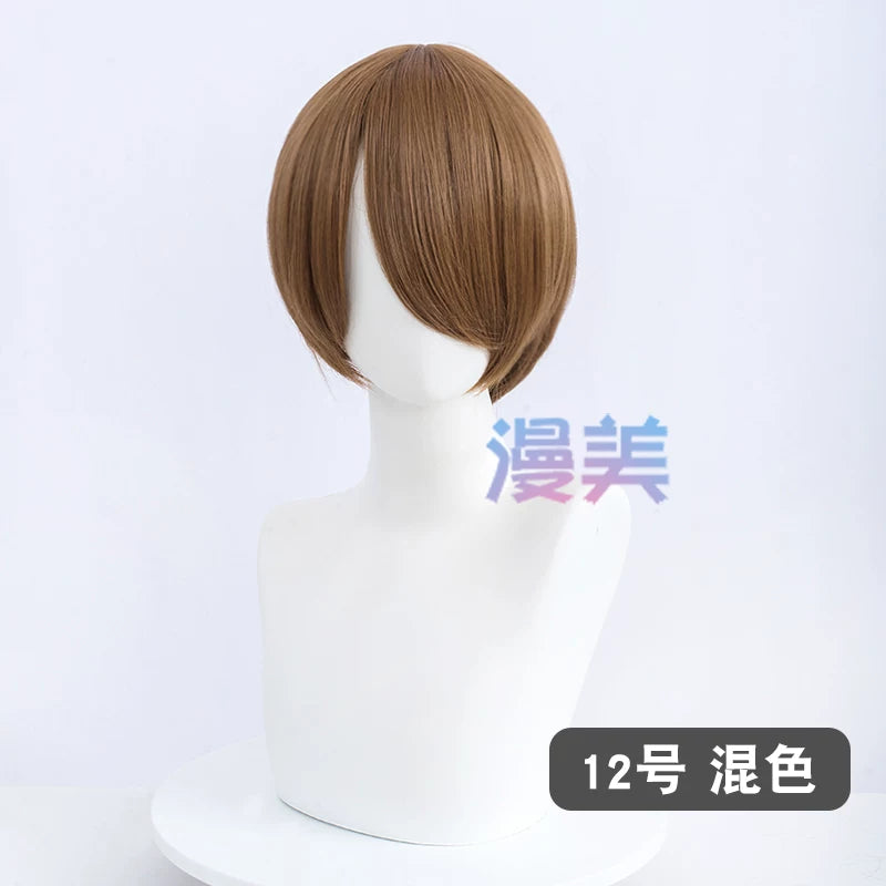Manmei 30cm Face Framing Short Universal Cosplay Wig with Scalp Top