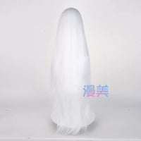 Manmei 100cm Middle Part Long Straight Universal Cosplay Wig with Silicone Scalp Top