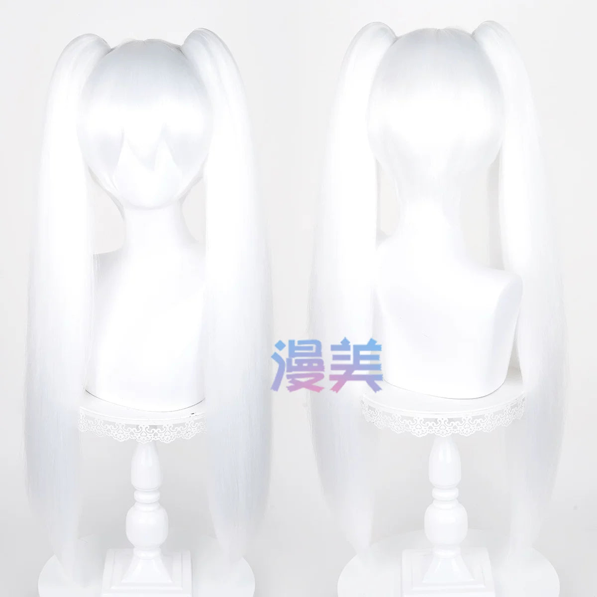 Manmei 80cm Thick Crimped Clip On Twin Ponytail Cosplay Hairpieces