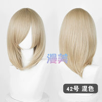 Manmei 40cm Medium Length Universal Cosplay Wig with Inward Curved Ends
