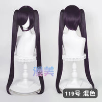 漫美万用虎口夹90cm双马尾cos假发20色可选毛娘造型练手角色假毛