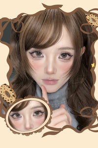 LENSPOP × Liya Love Cookie 1-Day 14.5mm Brown Cosplay Contact Lenses – Sandwich Series
