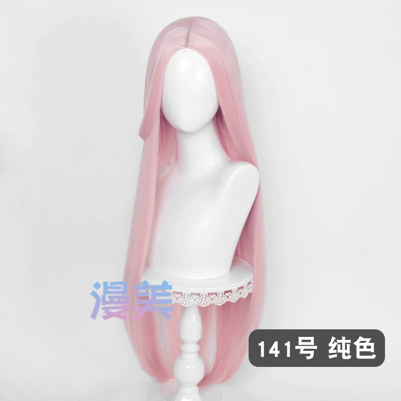 Manmei 100cm Middle Part Long Straight Universal Cosplay Wig with Silicone Scalp Top