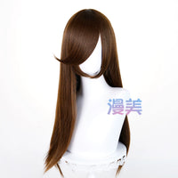 Manmei 60cm Long Straight Universal Cosplay Wig with Long Bangs