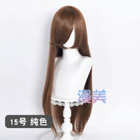 Manmei 80cm Long Straight Universal Cosplay Wig with Long Bangs