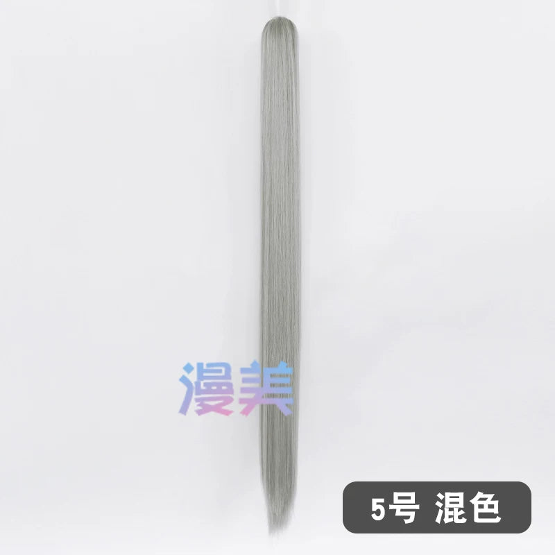 Manmei 90cm Universal Claw Clip Ponytail Cosplay Wig Extension 30+ Colors