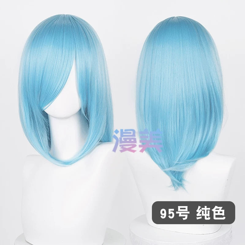 Manmei 40cm Medium Length Universal Cosplay Wig with Inward Curved Ends
