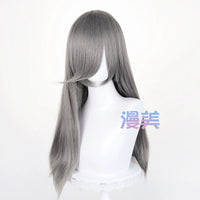 Manmei 60cm Long Straight Universal Cosplay Wig with Long Bangs
