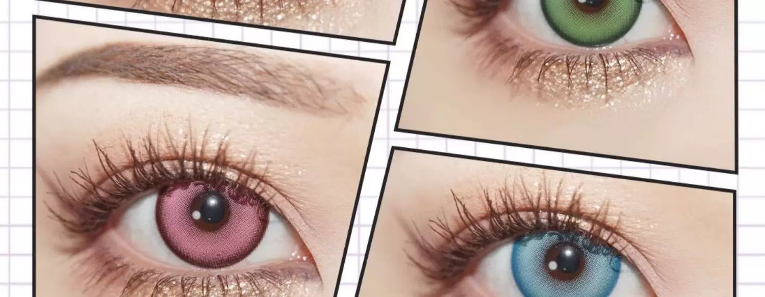DGUGULENS Suan Q Series 1-Day Colorful Anime Cosplay Contact Lenses – Green, Pink, Blue & Purple