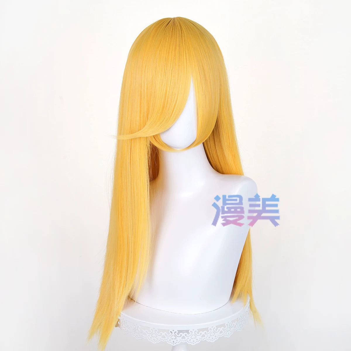 Manmei 60cm Long Straight Universal Cosplay Wig with Long Bangs