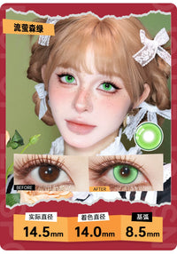 LENSPOP Firefly 6-Month Cosplay Contact Lenses – Forest Blue Green Purple Sandwich Series