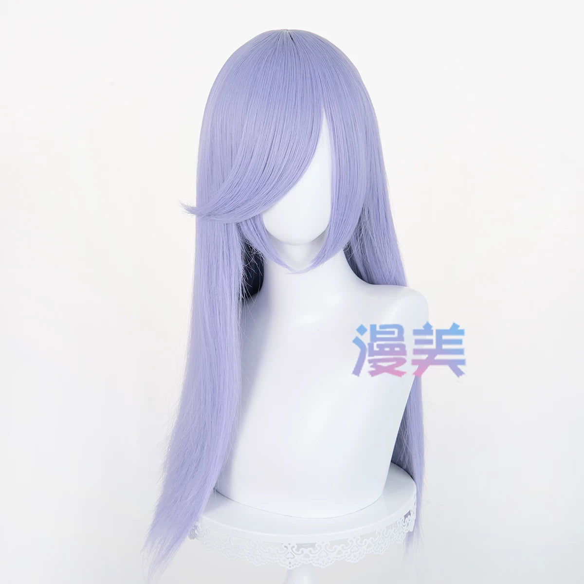 Manmei 60cm Long Straight Universal Cosplay Wig with Long Bangs
