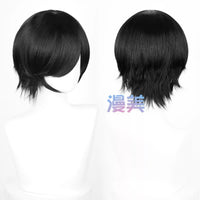 Manmei 30cm Thickened Layered Outward Flipped Short Cosplay Wig with Scalp Top