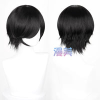 Manmei 30cm Thickened Layered Outward Flipped Short Cosplay Wig with Scalp Top