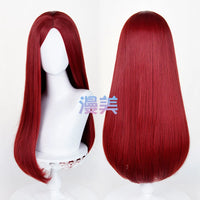 Manmei 60cm Middle Part Long Straight Cosplay Wig with Inward Curved Ends & Scalp Top Multiple Colors