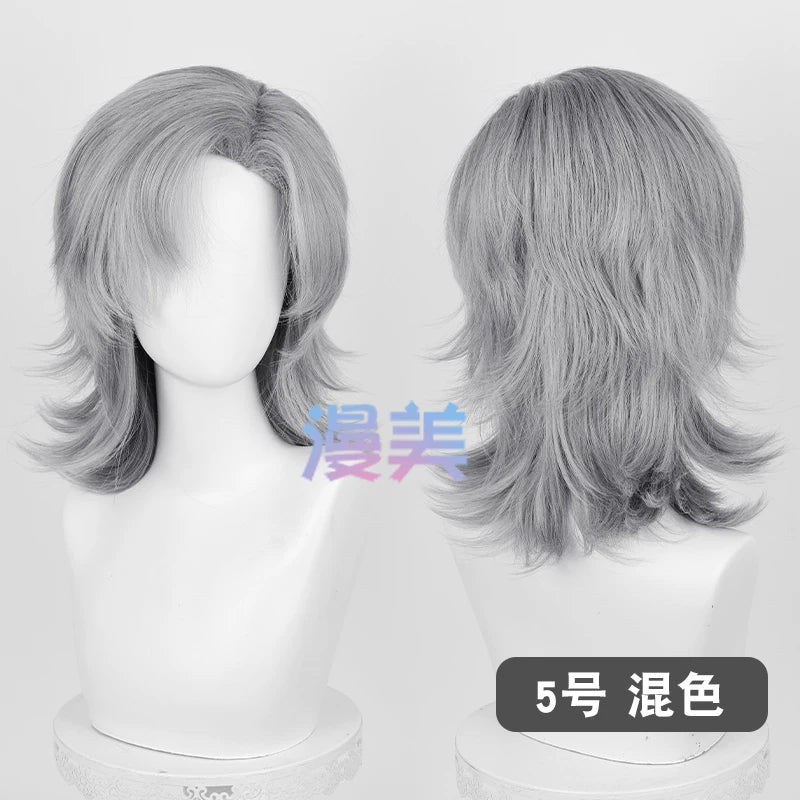 Manmei 30/40cm Side Part Teased Outward Flipped Universal Cosplay Wig