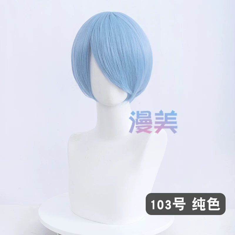 Manmei 30cm Face Framing Short Universal Cosplay Wig with Scalp Top
