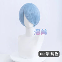 Manmei 30cm Face Framing Short Universal Cosplay Wig with Scalp Top