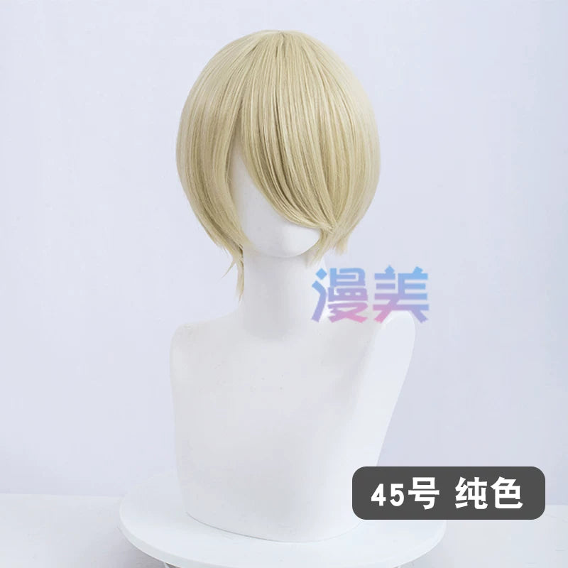 Manmei 30cm Face Framing Short Universal Cosplay Wig with Scalp Top