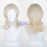 Manmei 45cm Wolf Tail Outward Flipped Universal Cosplay Wig with Flexible Parting