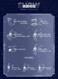 LENSPOP Caleb Love and Deepspace Blue Purple 6-Month 1:1 Cosplay Contact Lenses – Fixed Axis Highlight