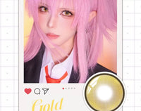 DGUGULENS Gold 1-Day Anime Cosplay Contact Lenses – Kotori, Amu & Zenitsu