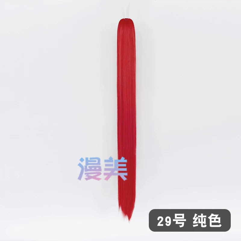 Manmei 90cm Universal Claw Clip Ponytail Cosplay Wig Extension 30+ Colors