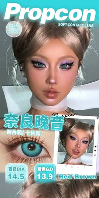 Propcon 1-Day Gray Blue Red Cyan Anime Cosplay Contact Lenses