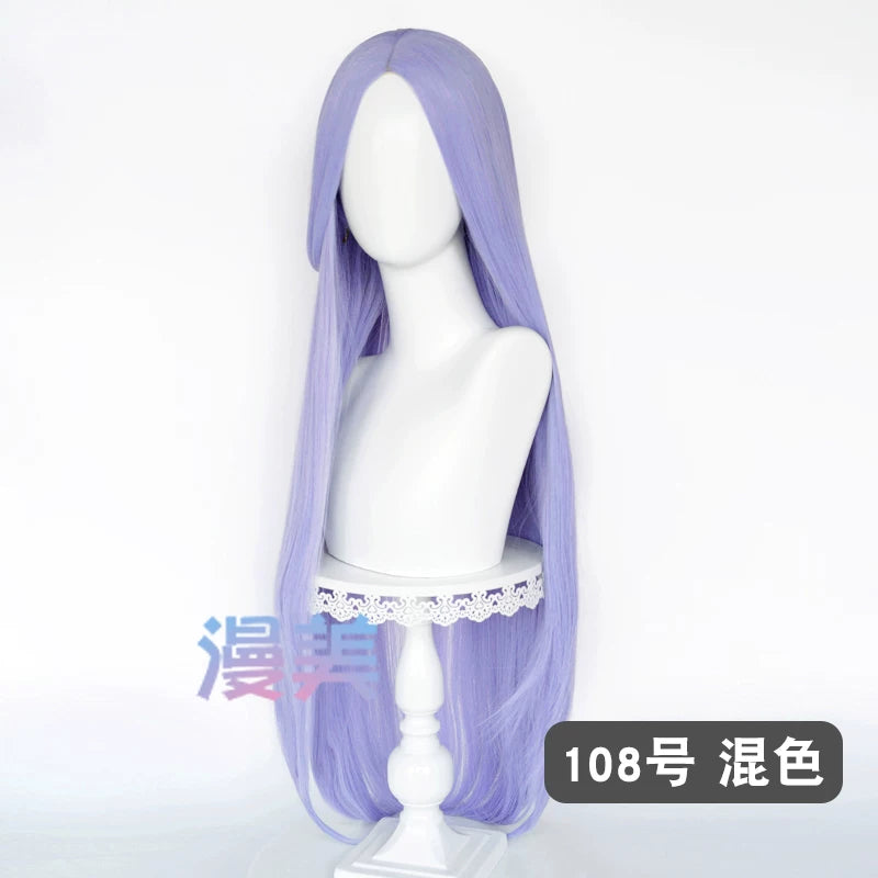 Manmei 100cm Middle Part Long Straight Universal Cosplay Wig with Silicone Scalp Top