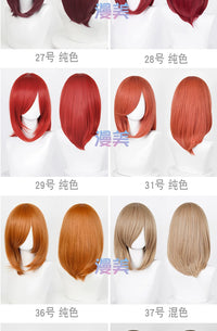 Manmei 40cm Medium Length Universal Cosplay Wig with Inward Curved Ends