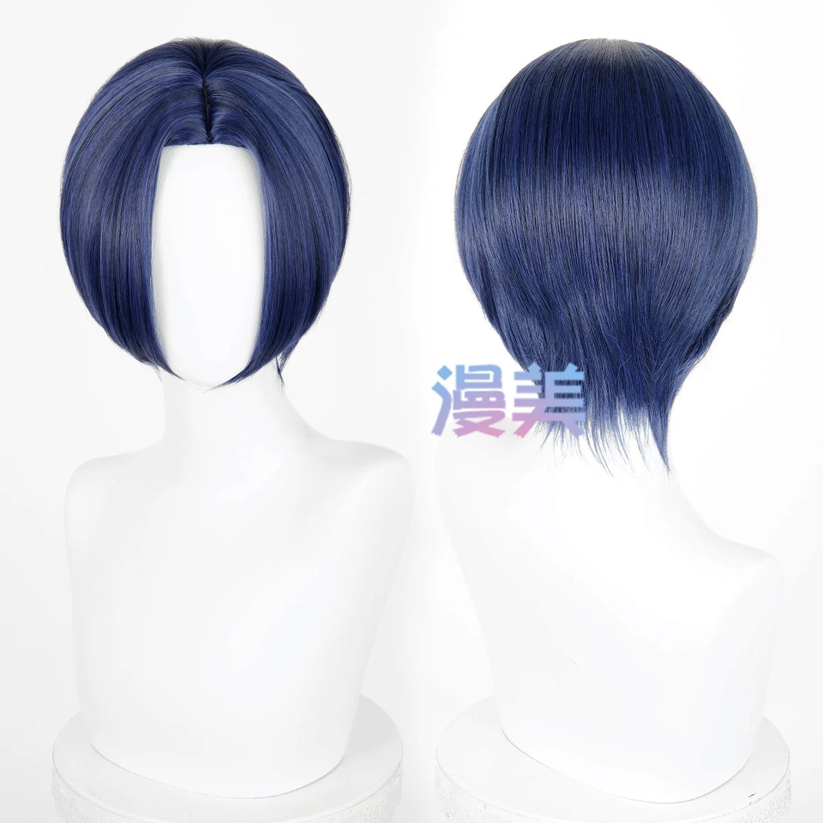 Manmei 30cm Thickened Middle Part Short Cosplay Wig with Scalp Top
