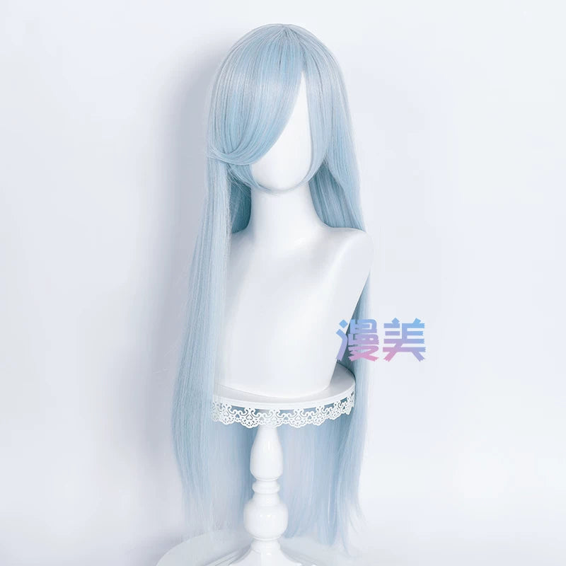 Manmei 80cm Long Straight Universal Cosplay Wig with Long Bangs