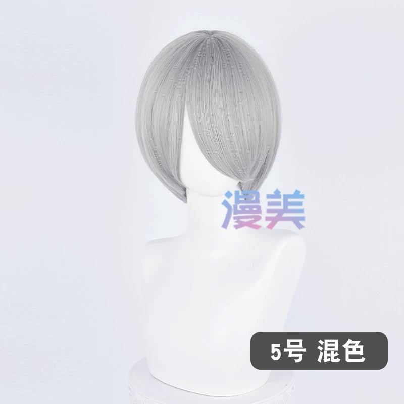 Manmei 30cm Face Framing Short Universal Cosplay Wig with Scalp Top