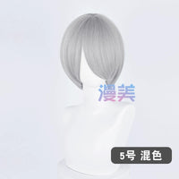 Manmei 30cm Face Framing Short Universal Cosplay Wig with Scalp Top