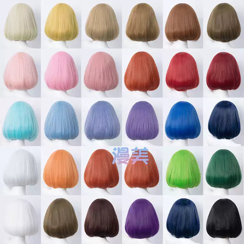 Manmei Bobo Bob Cut Inward Curled Short Universal Cosplay Wig