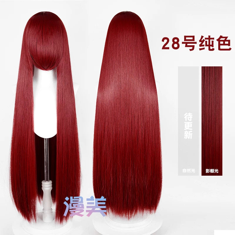 Manmei 600g Upgraded Thickened 100cm Long Straight Universal Cosplay Wig – 168 Colors