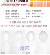 Manmei 30cm Thickened Middle Part Short Cosplay Wig with Scalp Top