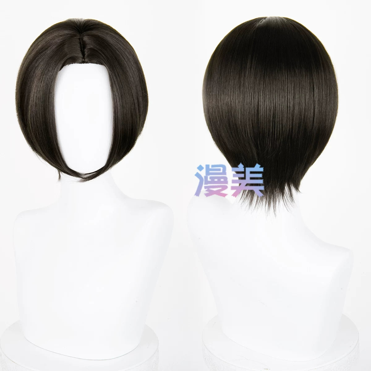 Manmei 30cm Thickened Middle Part Short Cosplay Wig with Scalp Top