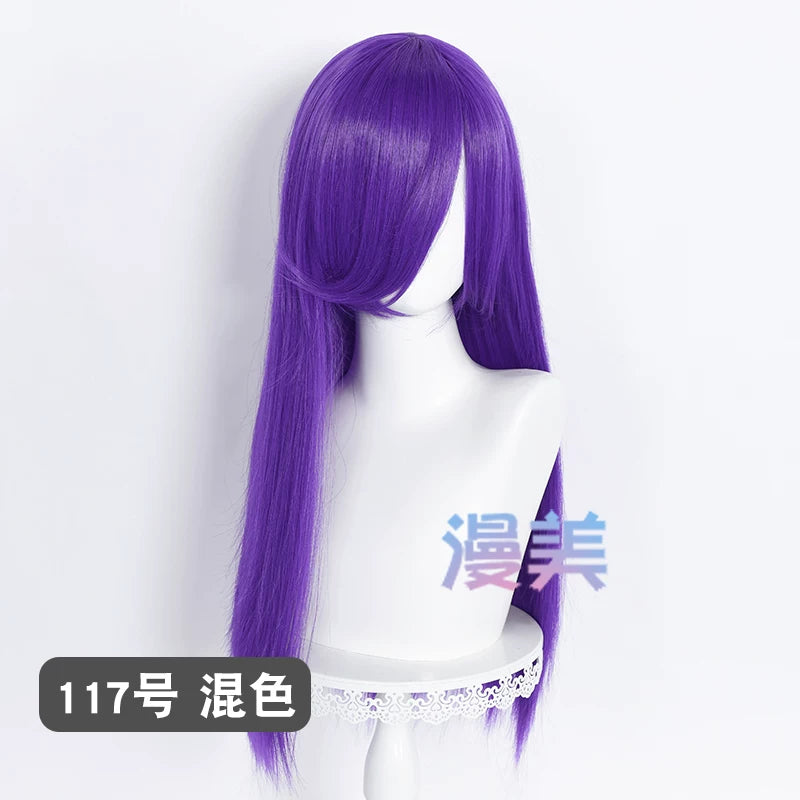 Manmei 60cm Long Straight Universal Cosplay Wig with Long Bangs