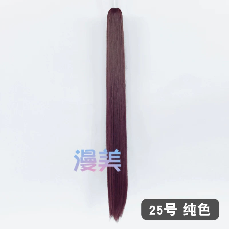 Manmei 90cm Universal Claw Clip Ponytail Cosplay Wig Extension 30+ Colors