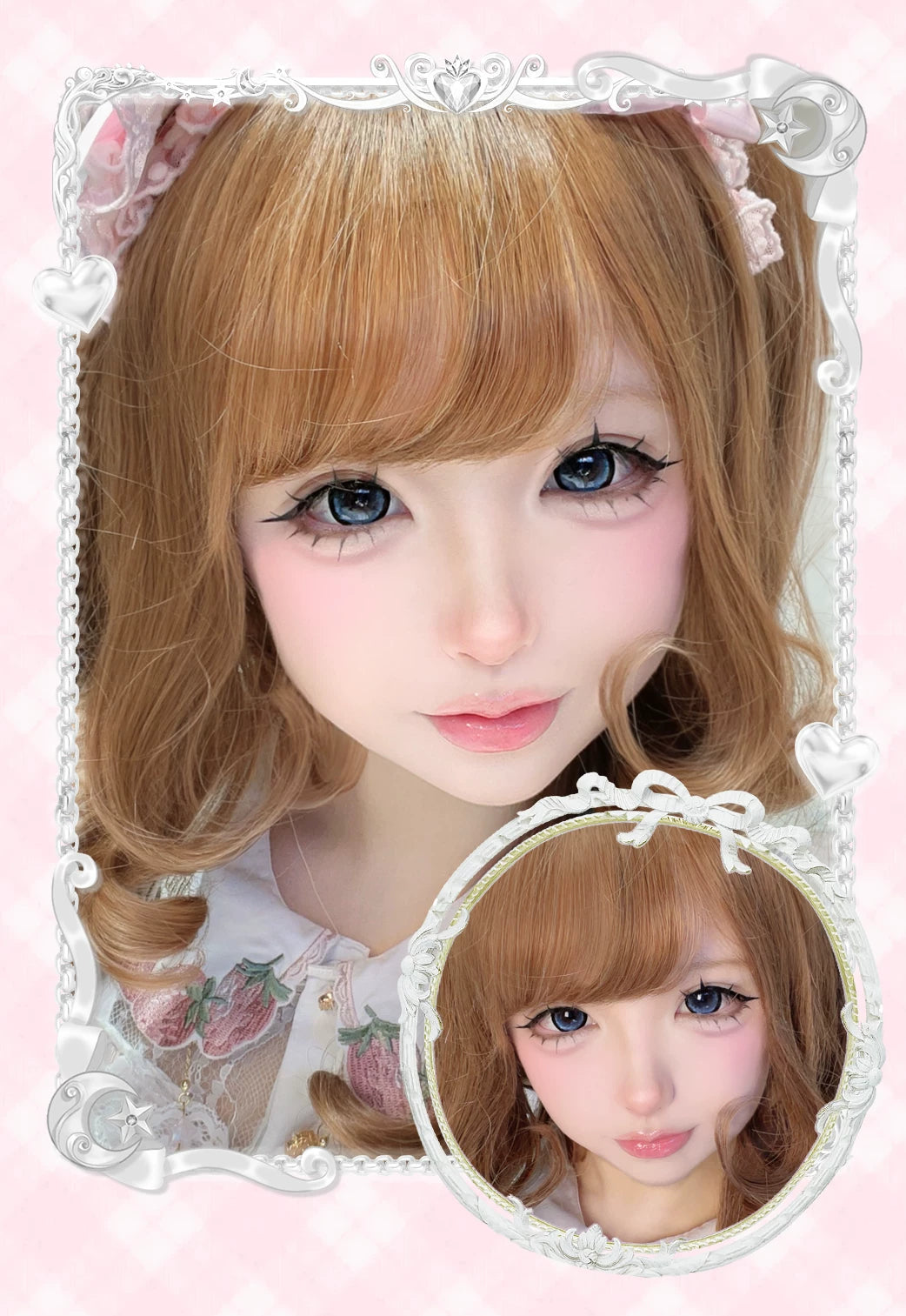 LENSPOP × Liya Moonlight Tea Cup 1-Day 14.5mm Cosplay Contact Lenses – Brown & Pink