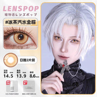 LENSPOP Golden Brown Collection 1-Day Anime Cosplay Contact Lenses
