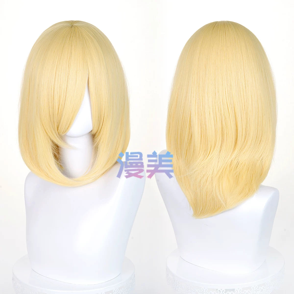 Manmei 40cm Medium Length Universal Cosplay Wig with Inward Curved Ends