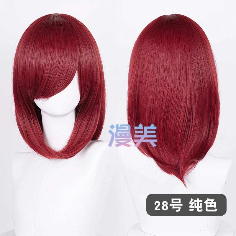 Manmei 40cm Medium Length Universal Cosplay Wig with Inward Curved Ends