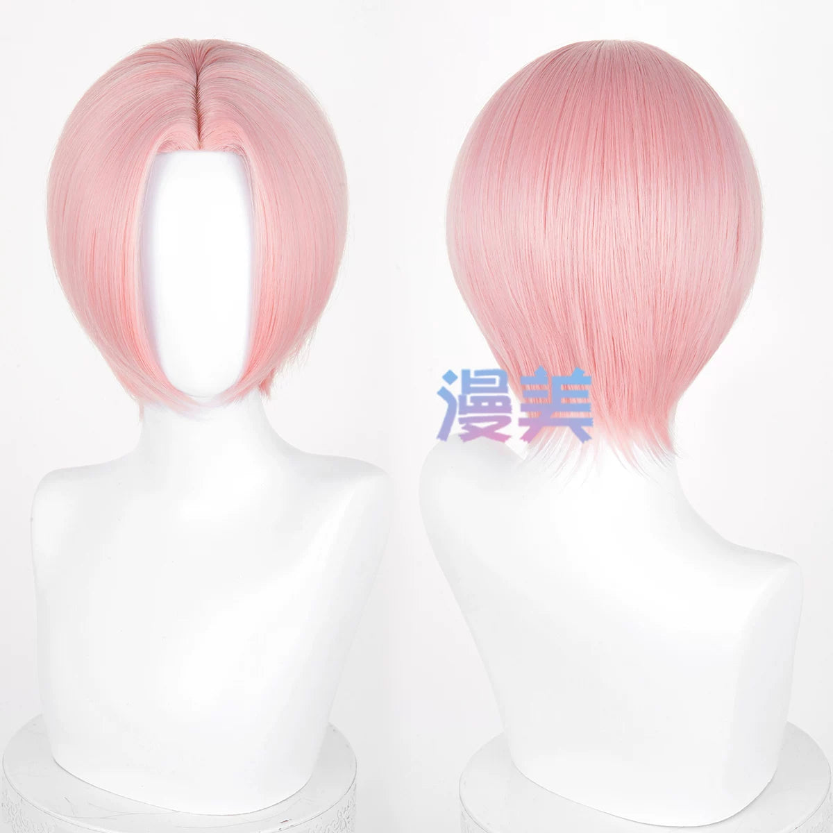 Manmei 30cm Thickened Middle Part Short Cosplay Wig with Scalp Top