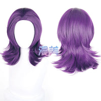 Manmei 45cm Wolf Tail Outward Flipped Universal Cosplay Wig with Flexible Parting