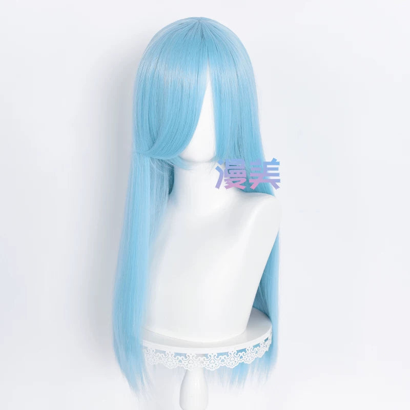 Manmei 60cm Long Straight Universal Cosplay Wig with Long Bangs