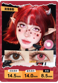 LENSPOP Firefly 6-Month Cosplay Contact Lenses – Forest Blue Green Purple Sandwich Series
