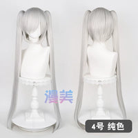 漫美万用虎口夹90cm双马尾cos假发20色可选毛娘造型练手角色假毛